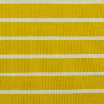 Preview: Baumwolljersey Isa Streifen Gelb/Weiß  by Swafing